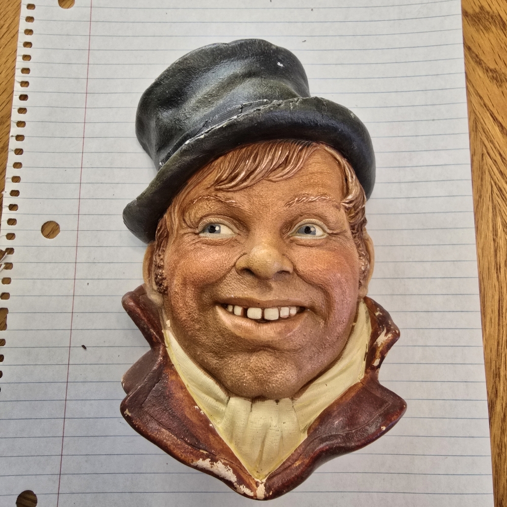Vintage Legend Chalkware Artful Dodger Head 6" Authentic